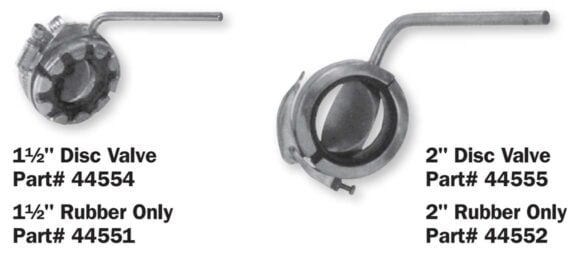 Stainless steel disc valves
